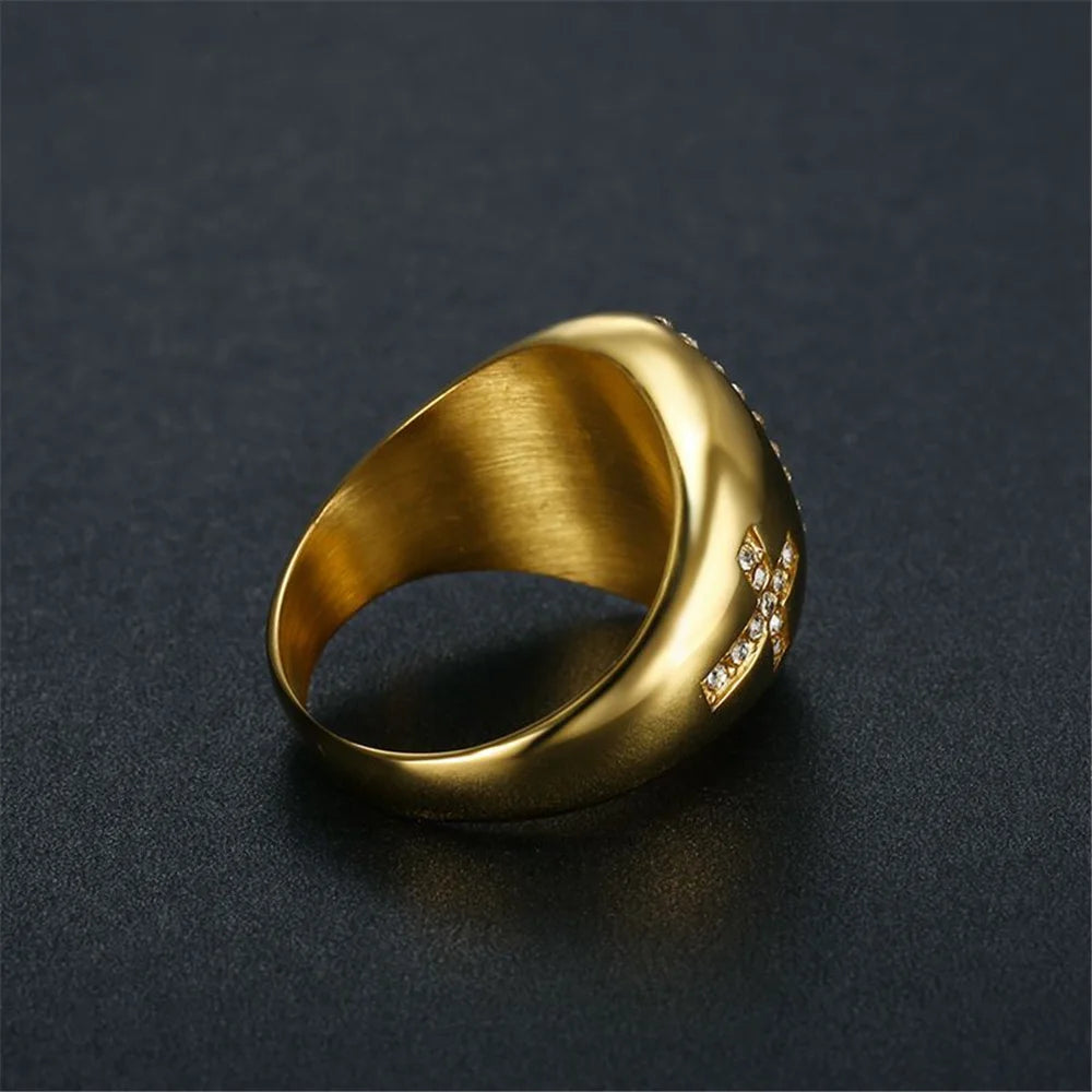 Religious Gold Plated Color Virgin Mary Ring