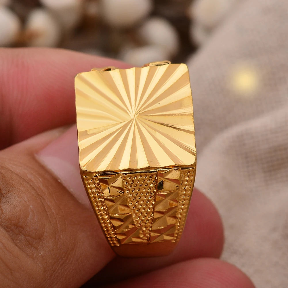 24k Dubai Gold Color Ring