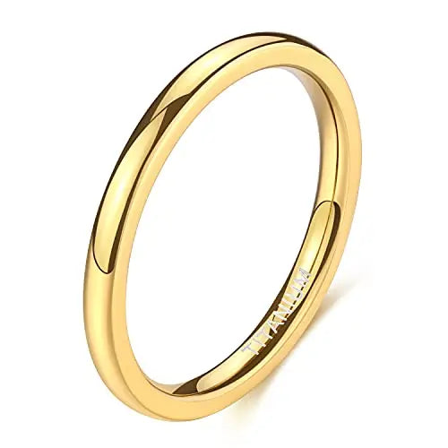 TIGRADE 14K Gold Plated Wedding Band