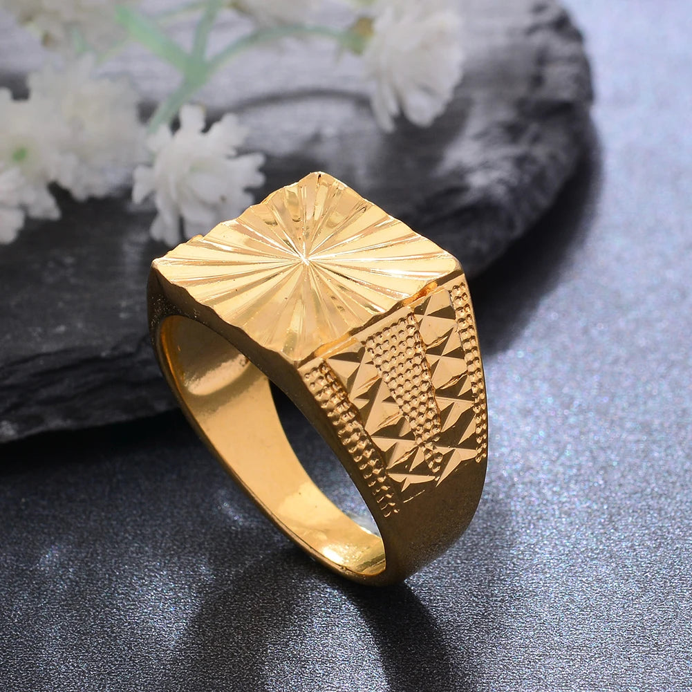 24k gold plated African Gold Color Rings