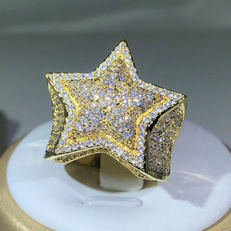 Silver, Yellow Gold Zircon Ring