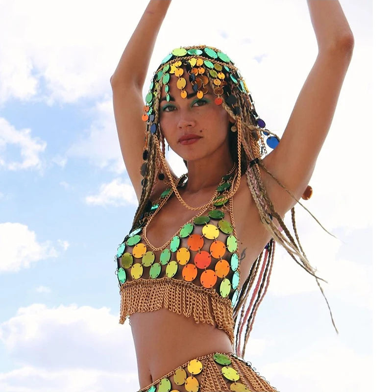 Festival Queen  Crop Tops & Mini Skirt