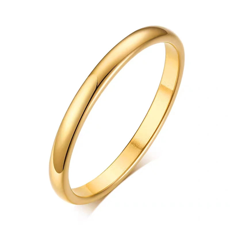 Letdiffery 18k gold plating Stainless Steel Wedding Ring