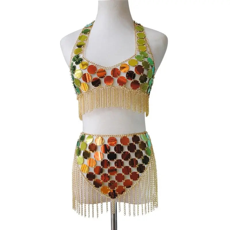 Festival Queen  Crop Tops & Mini Skirt