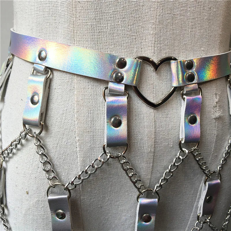 Faux Leather Holographic Outfit