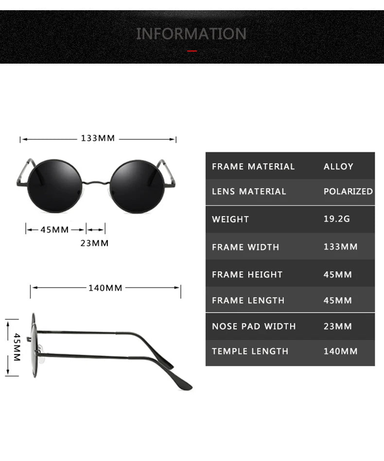 Round Polarized Sunglasses