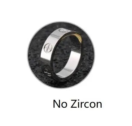 Stainless Steel Rose Gold Color Love Ring 18k gold plated