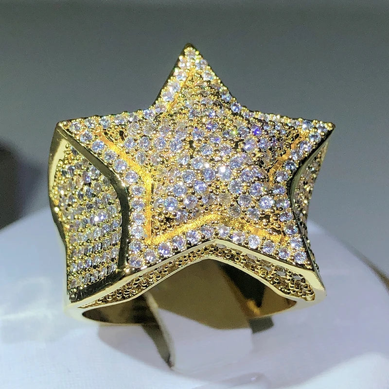 Silver, Yellow Gold Zircon Ring