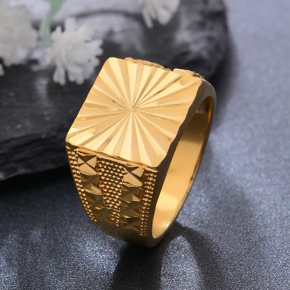 24k gold plated African Gold Color Rings