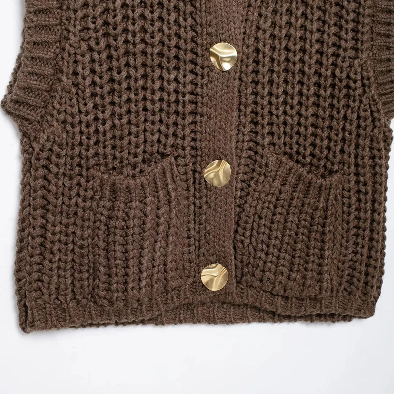 TRAF Brown Sweater