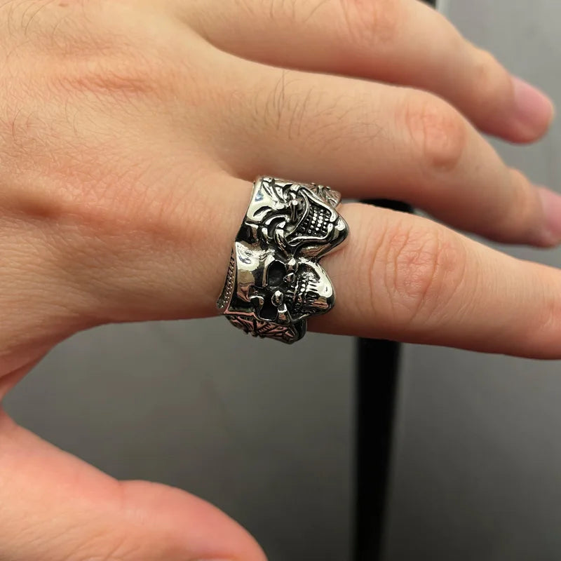 Retro Two Face Joker Ring