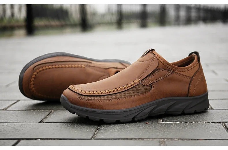 Handmade Retro Leisure Loafers Shoes