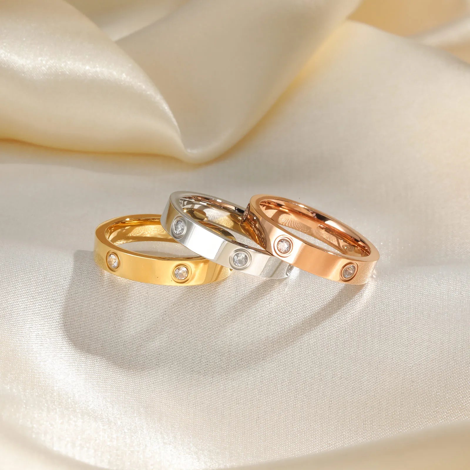 18k Gold Plated / Stainless Steel Wedding rings