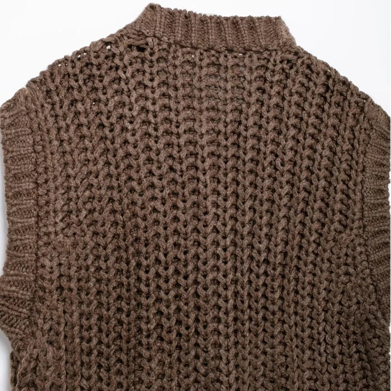 TRAF Brown Sweater