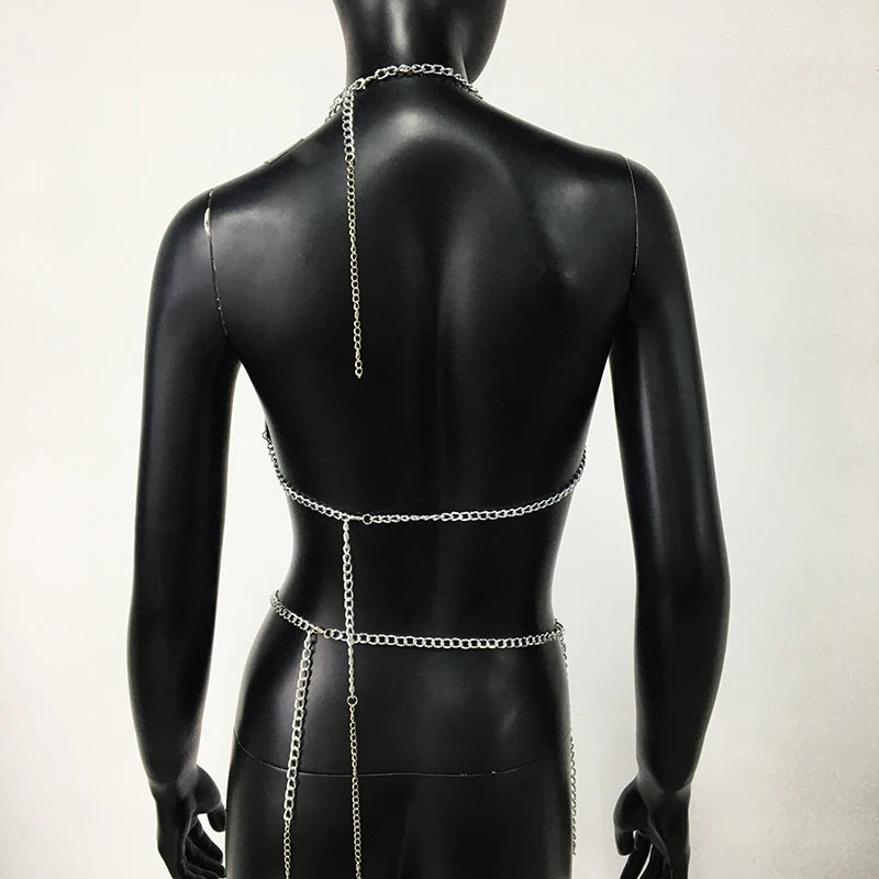 Specular PU Leather 2 Piece Rave Festival Outfit