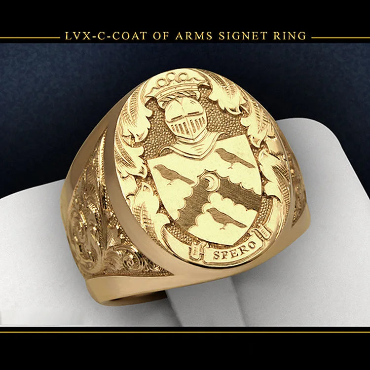 18K Gold Plated Virgin Mary Handmade Carved Religious Rings