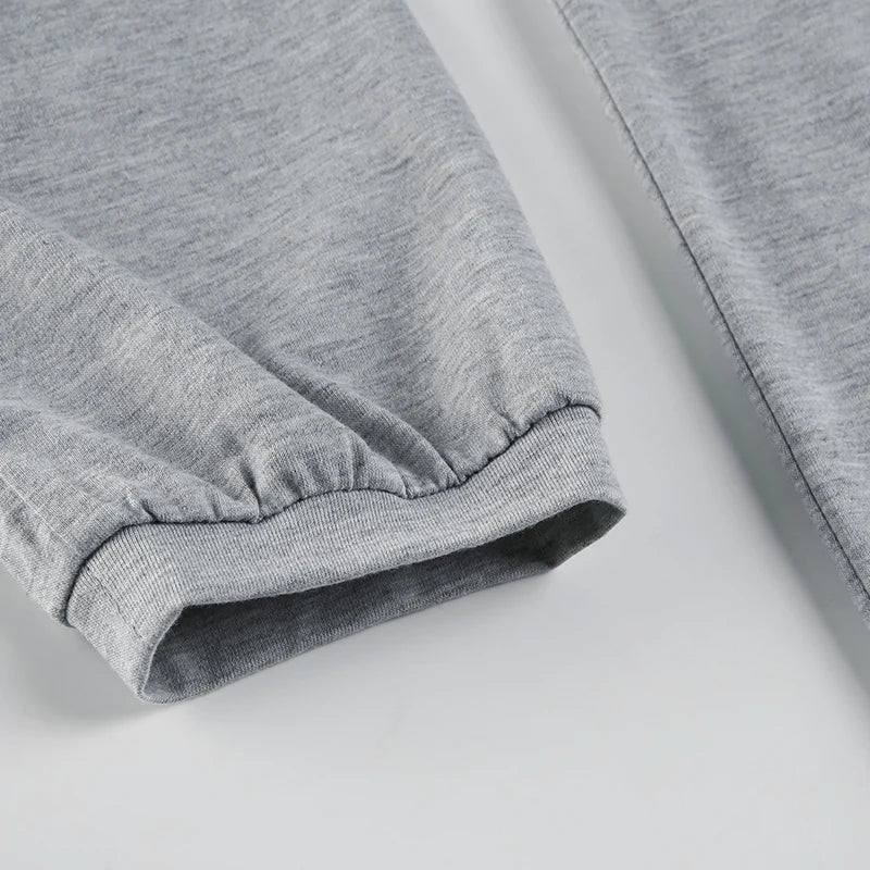 Grey Loose Rompers Fashion Button Up Full Sleeve suit