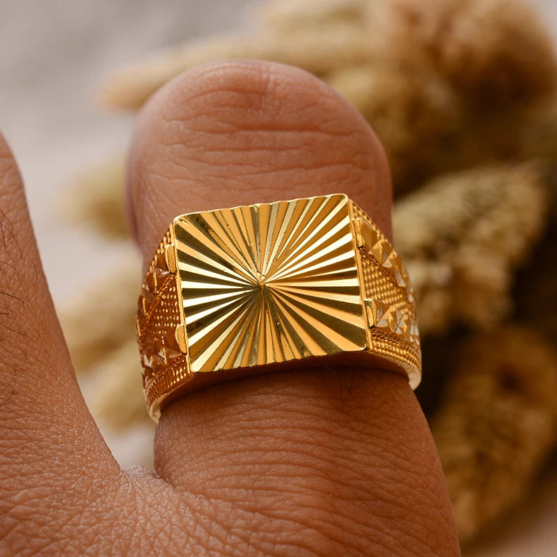 24k gold plating Dubai Middle Eastern Rings