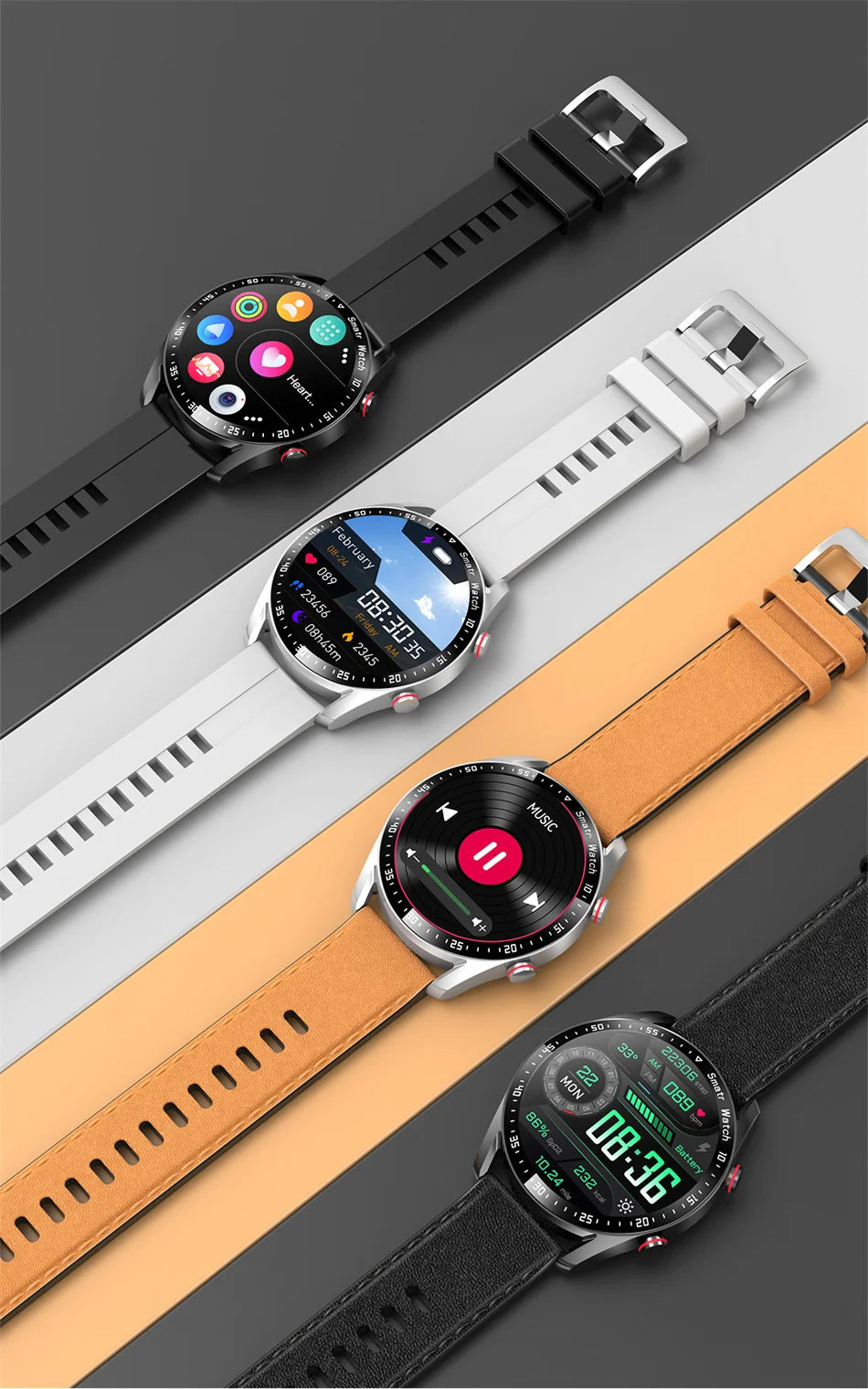 ECG+PPG Bluetooth Call Smart Watch