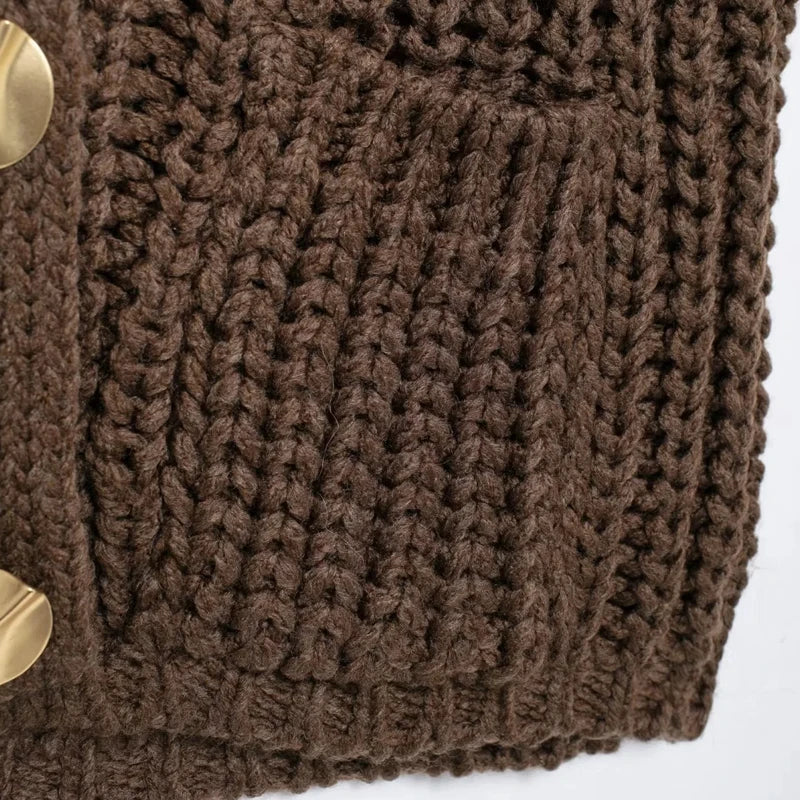TRAF Brown Sweater