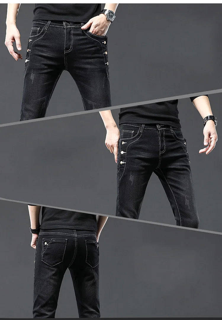 Classic Slim Vintage Fashion  Designer Jeans