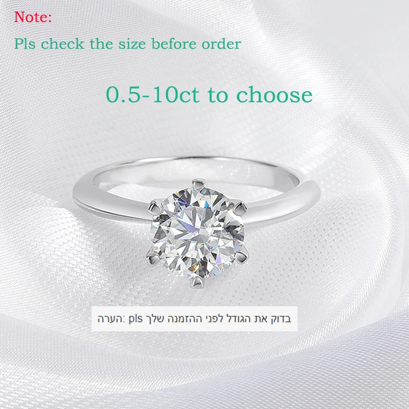 Smyoue GRA Certified 1-5CT Moissanite  Engagement Ring
