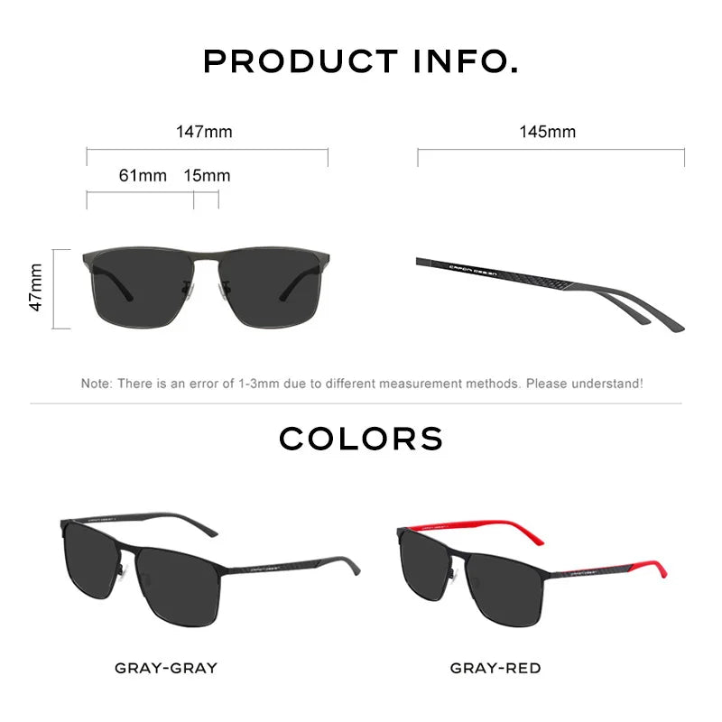 CAPONI Carbon Fiber Polarized Sunglasses