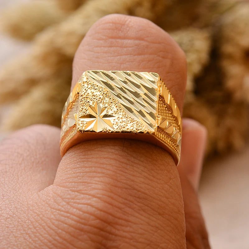 24k gold plating Dubai Middle Eastern Rings