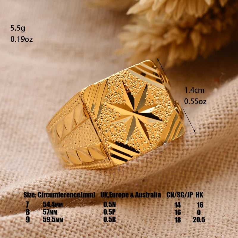24k gold plating Dubai Middle Eastern Rings