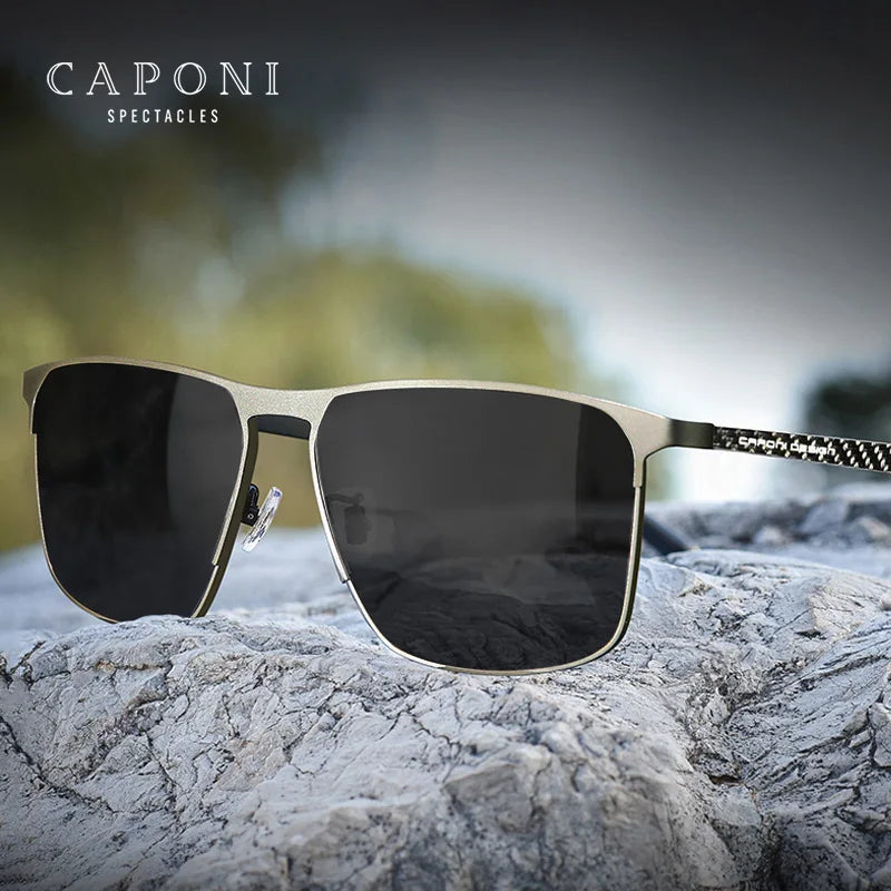 CAPONI Carbon Fiber Polarized Sunglasses