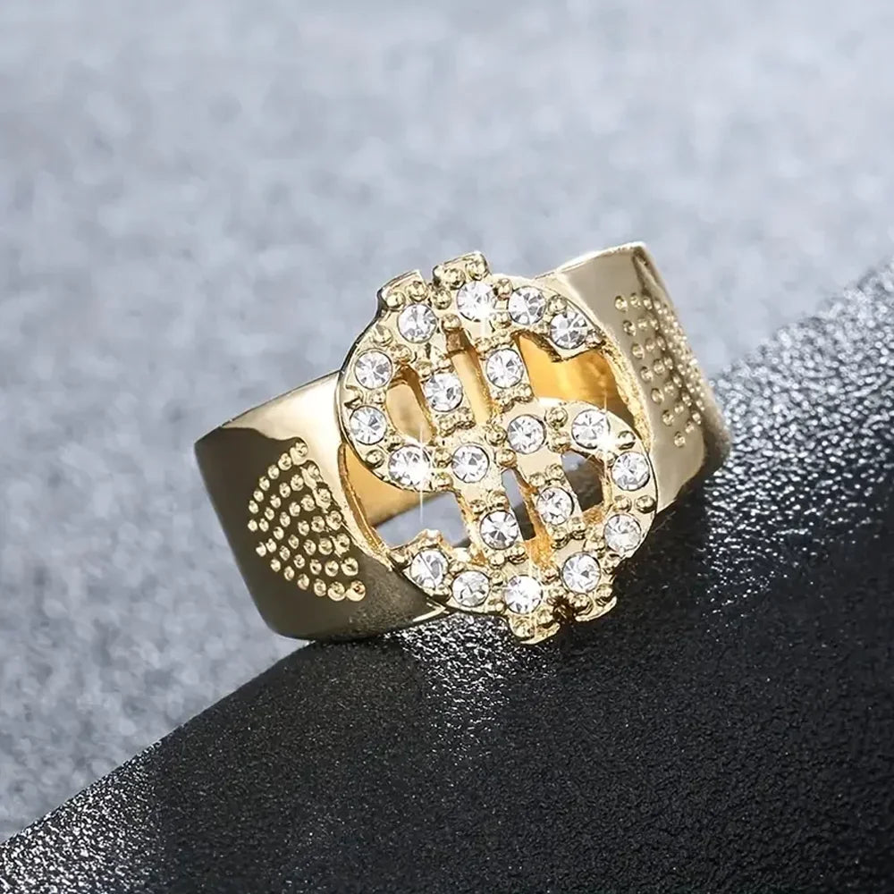 Charm Gold Dollar Sign Ring
