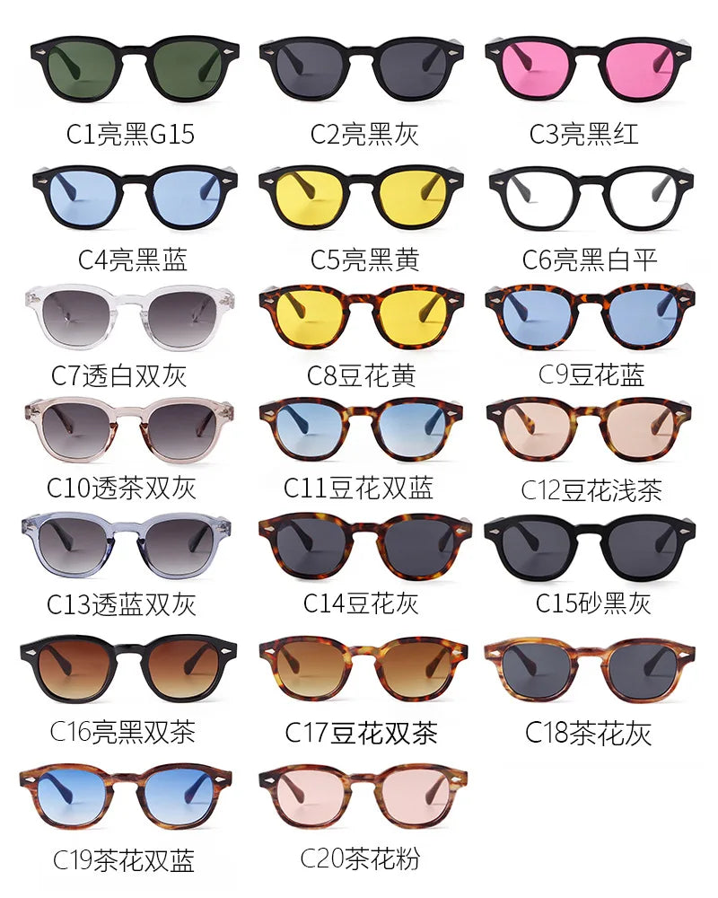 Vintage Fashion Shell Round Sunglasses