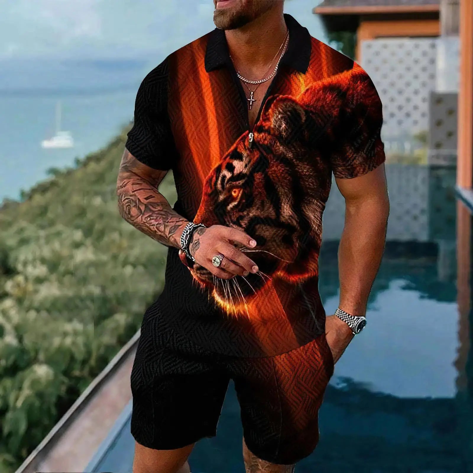 Polo Shirts & Shorts 2PCS Suits