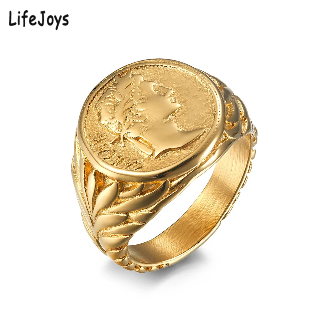 Caesar Gold Plated Men's Ring