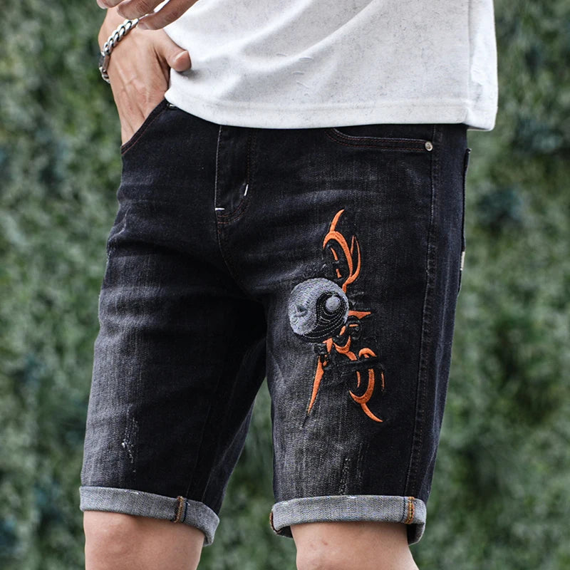 Stretch Denim Shorts