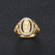 Hollow Rose Virgin Mary Ring