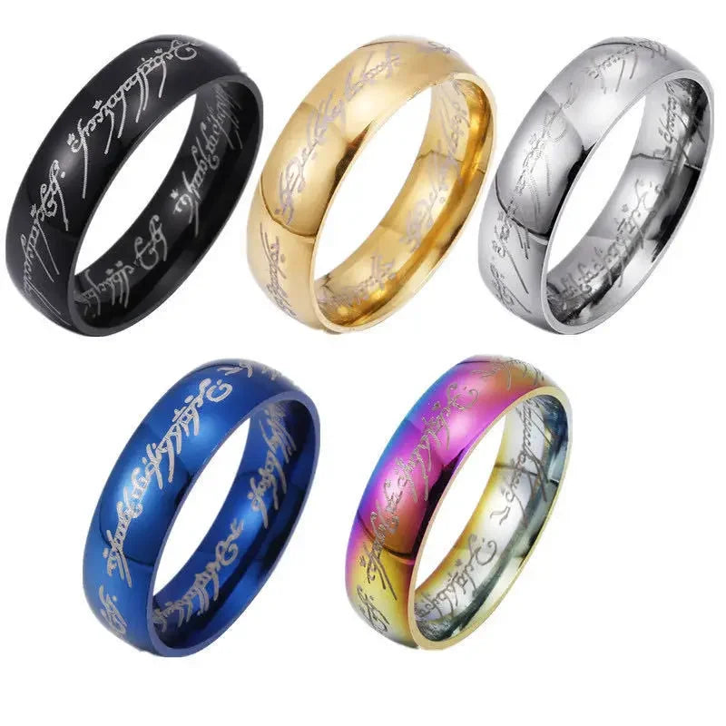 'RINGS OF POWER' 3D Carved Engraving Rings