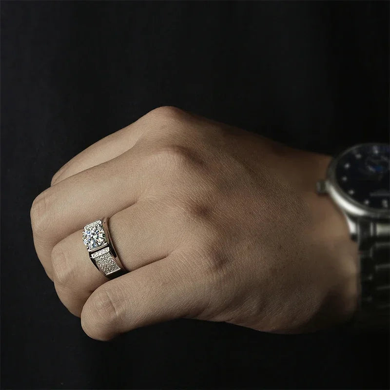 1ct D Color Moissanite Wedding Ring