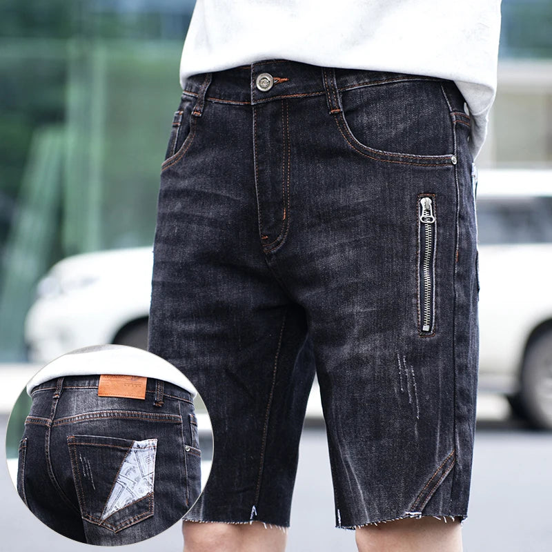 Stretch Denim Shorts