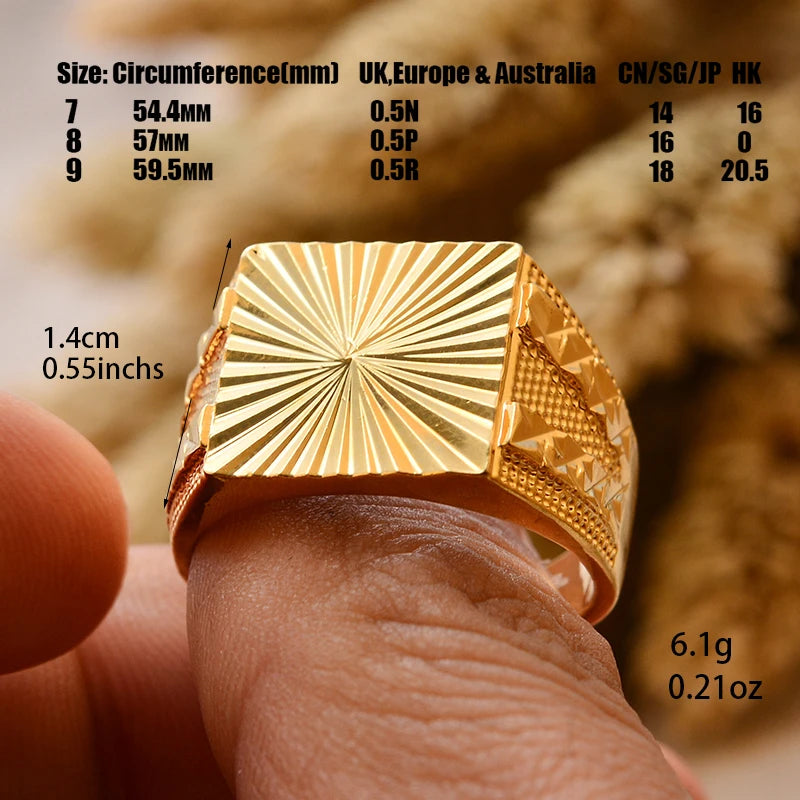 24k gold plating Dubai Middle Eastern Rings