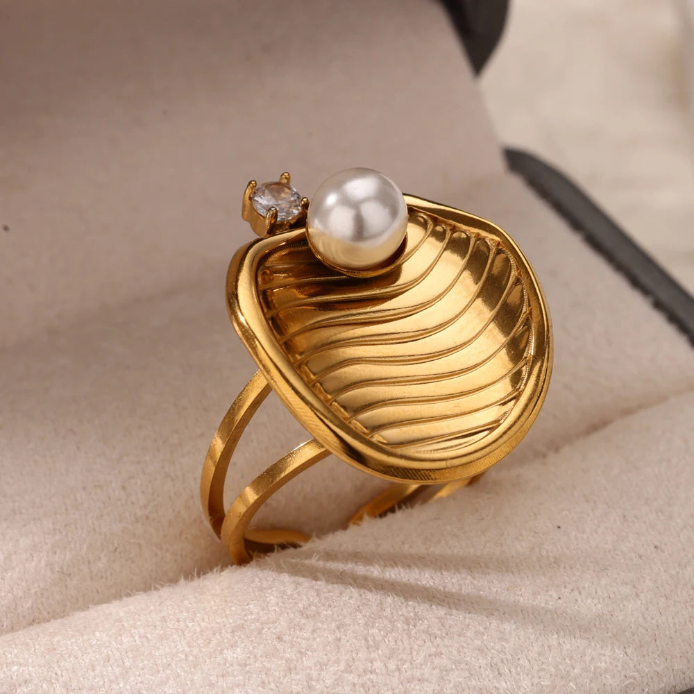 Vintage Ancient Greek Arethusa Goddess Coin Ring - gold plated