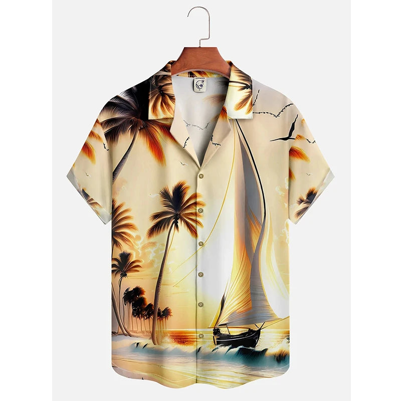Hawaii  Dusk Pattern Casual Shirt