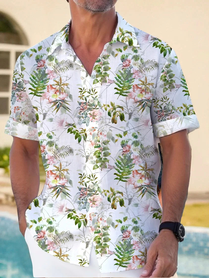 Beach Hawaiian Casual Men's Shirt
