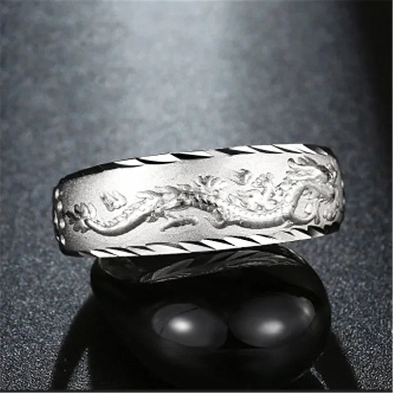 24k Gold Plated Engraving Dragon Ring