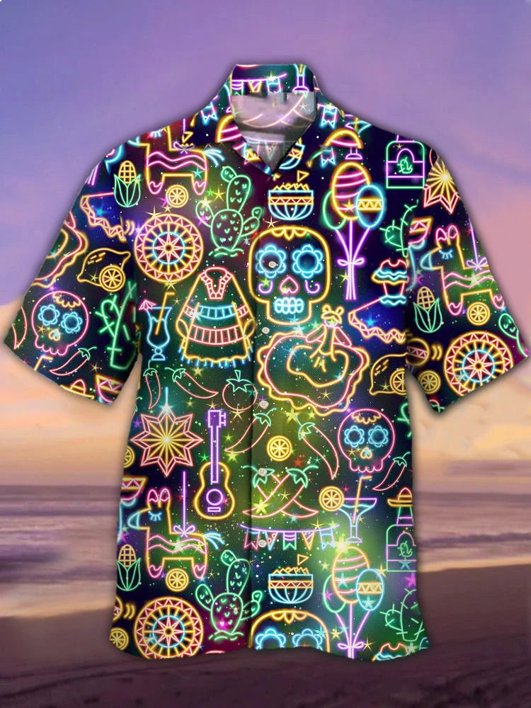 Mexican style skull pattern 3D Shirt
