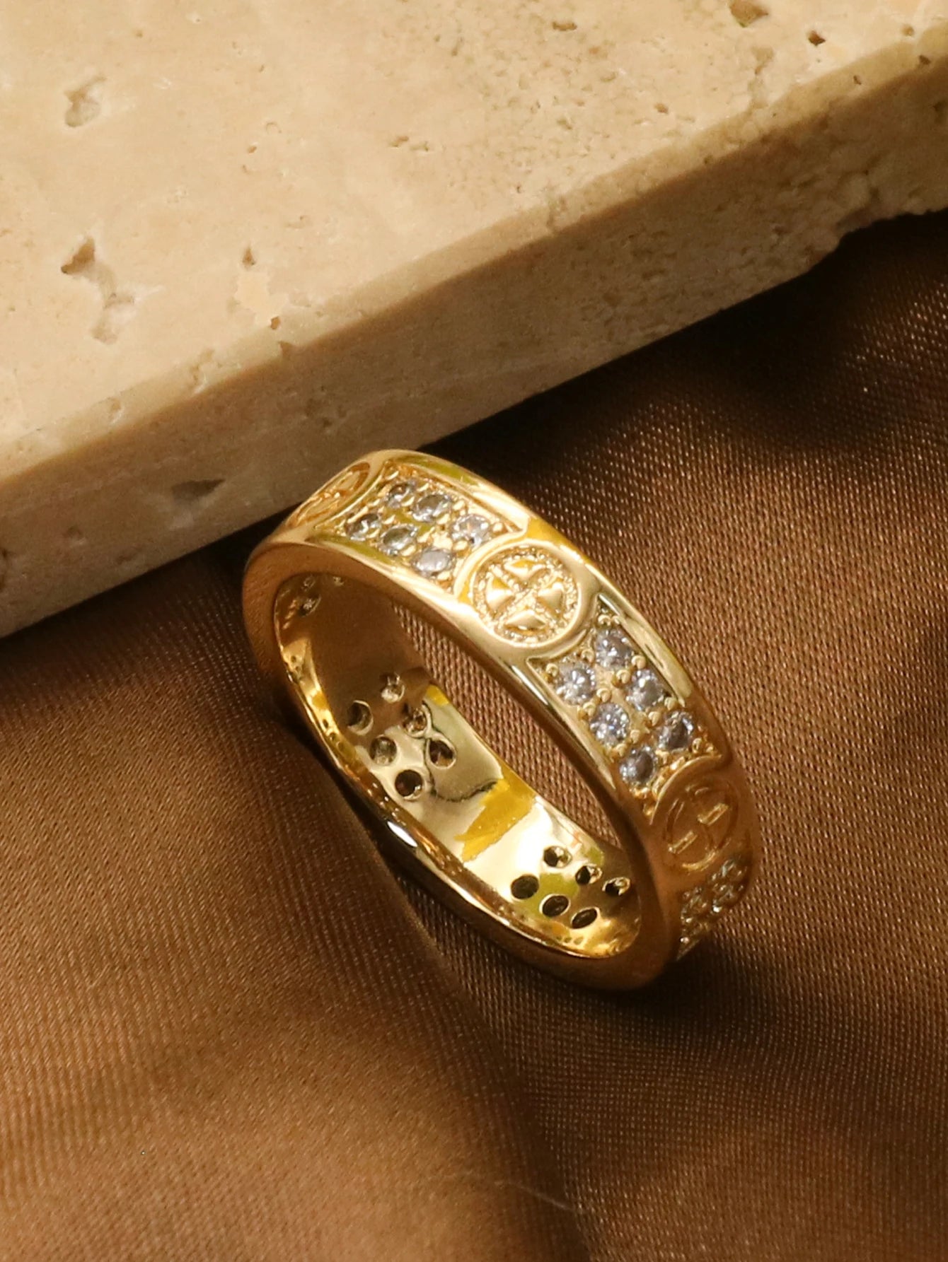 Zircon Classic Gold Color Ring