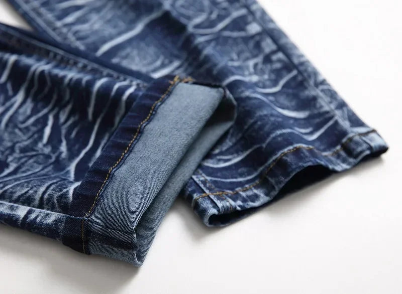 Fashion Print  Elasticity Slim Skinny Jeans