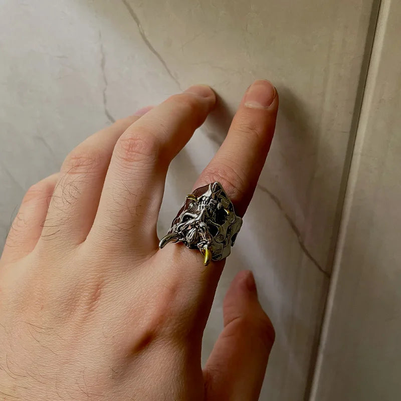 Retro Prajna Mask Ring