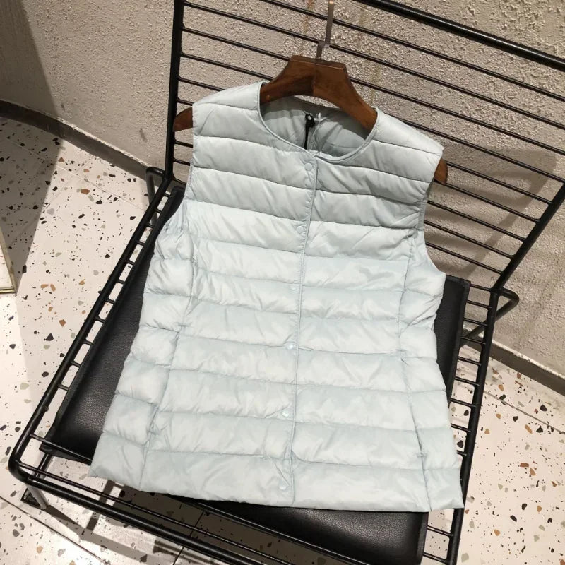 2025  Women Sleeveless Puffer Jacket