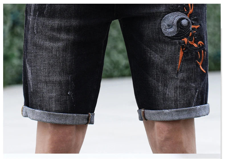 Stretch Denim Shorts